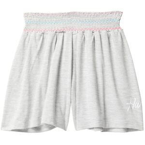 Hurley Girls Smocked Waistband Shorts (Little Kids) Grey Heather 6X Little Kid